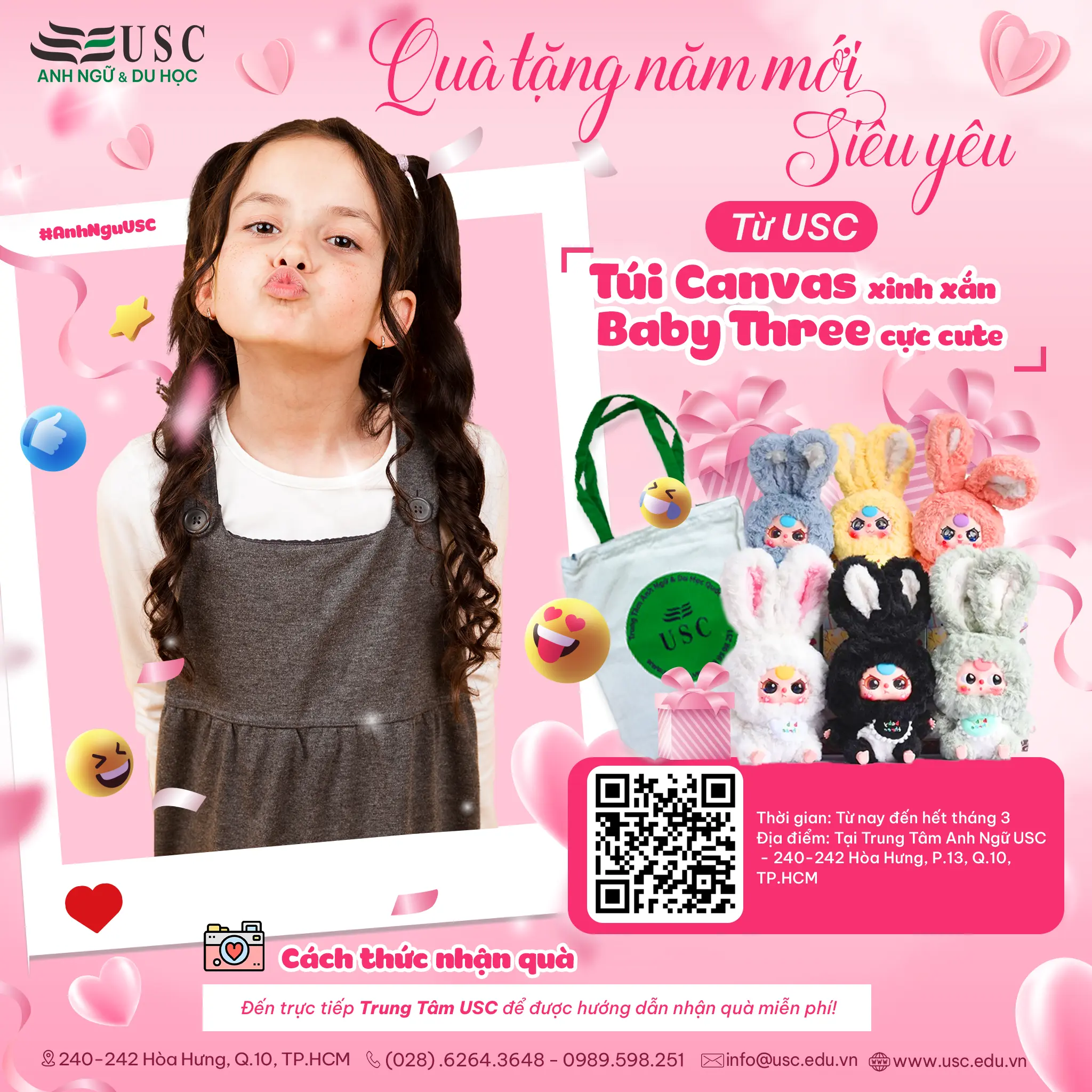 QUÀ TẶNG NĂM MỚI SIÊU YÊU TỪ USC: TÚI CANVAS XINH XẮN VÀ BABYTHREE CỰC CUTE